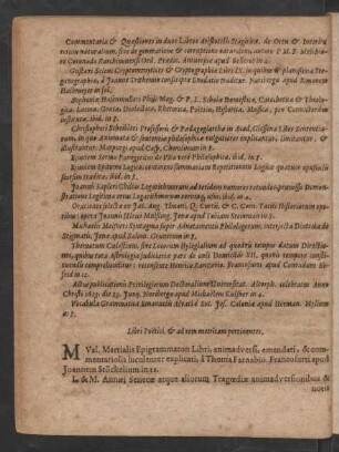 Libri Poetici, & ad rem metricam pertinentes.