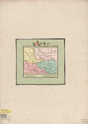 Karte von Teilen Sachsens und der Lausitz, ca. 1:1 000000, Kuperstich, 1756 : Environs De Dresde Et De Meissen. - [Ca. 1:1 000 000]. - [Paris] , [1756]. - 1 Kt. : Kupferst. ; 15 x 12 cm