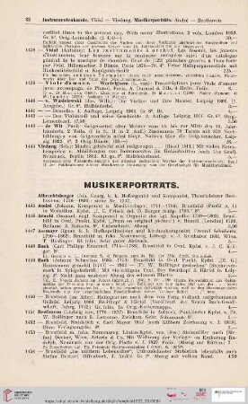Musikerportraits (Nr. 1445 - 1548)