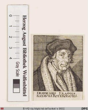 Bildnis Desiderius Erasmus, gen. Erasmus von Rotterdam