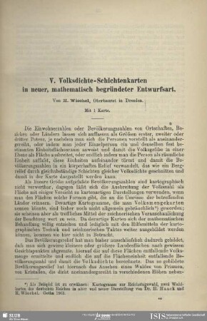 Volksdichte-Schichtenkarten in neuer, mathematisch begründeter Entwurfsart