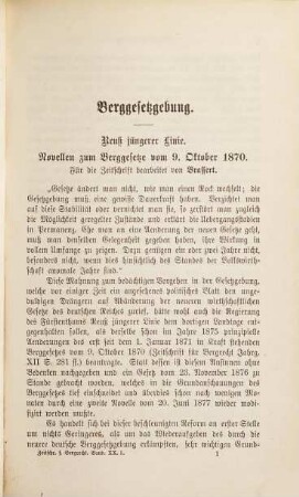 Zeitschrift für Bergrecht : ZfB, 20. 1879