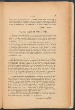 Apuntes sobre el setimo arte