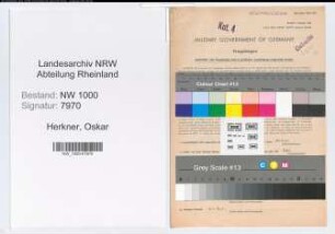 Entnazifizierung Oskar Herkner, geb. 30.07.1906 (Schreiner)
