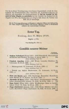 Gemälde neuerer Meister 8Nr. 1-57)