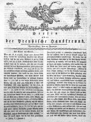 Nr. 12., 29. Januar 1807