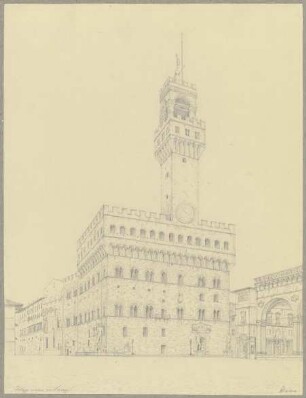 Die Piazza della Signoria mit dem Palazzo Vecchio in Florenz