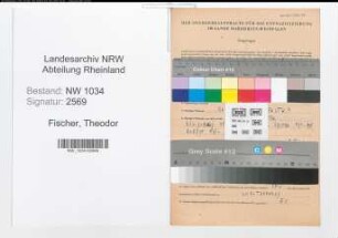 Entnazifizierung Theodor Fischer , geb. 19.12.1888 (Generalmajor)