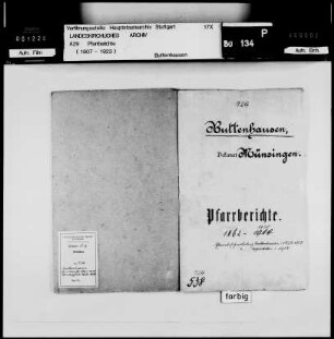 Buttenhausen-Apfelstetten: Pfarrberichte und Pfarrbeschreibungen