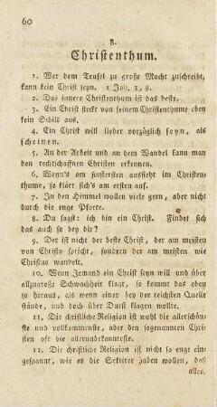 8. Christenthum