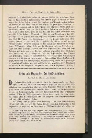 Jesus als Begründer der Heidenmission