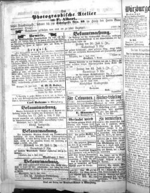 Würzburger Stadt- und Landbote : allgemeiner Anzeiger für Würzburg und Umgebung. 1866,7/12 = Jg. 19