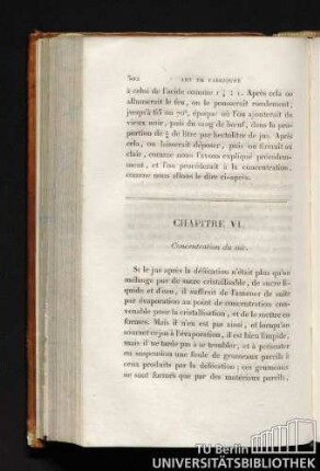 CHAPITRE VI. Concentration du suc.