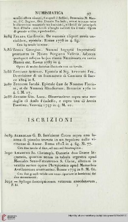 Iscrizioni (Nr. 3089-3160)