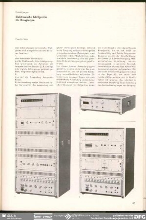 Elektronische Meßgeräte als Baugruppe : Entwicklungen