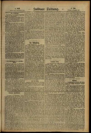Dritte Ausgabe vom Dienstag, den 19. November 1912.