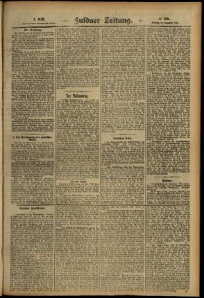 Dritte Ausgabe vom Dienstag, den 19. November 1912.