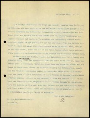 Bericht des ersten Sekretars an das General-Sekretariat