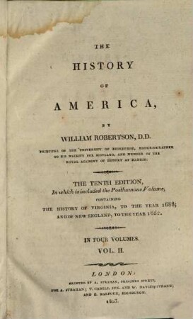 The History of America. Vol. 2