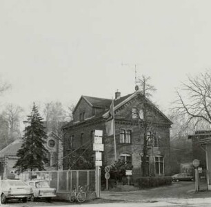 Glauchau, Wohn- und Verwaltungsgebäude des ehemaligen Gaswerks, Straßenansicht