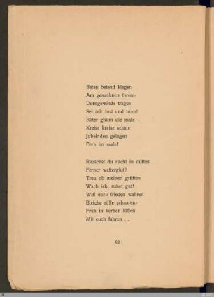 Beten betend klagen