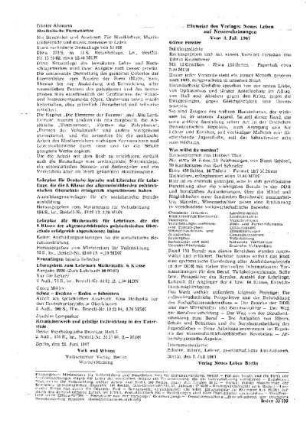 Hinweise des Verlages Neues Leben auf Neuerscheinungen : vom 3. Juli 1967