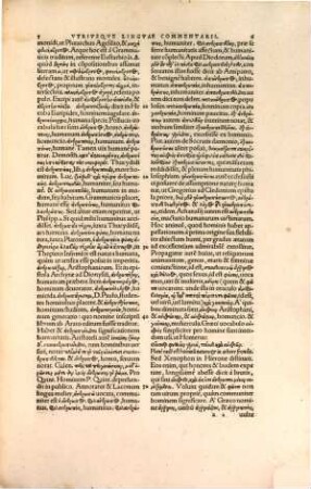 Ioachimi Camerarii Pabeberg. Commentarii Vtriusque Linguae : in quibus est Diaskeuē Onomastikē Tōn En Tō Anthrōpinō Sōmati Merōn ...