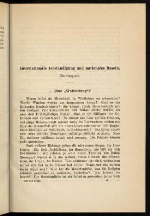 65-76, International Verständigung und nationales Dasein