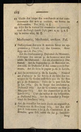 118-137, Mathematici, Mechanici, artifices.
