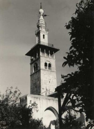 Damaskus, Syrien : Minarett einer Moschee