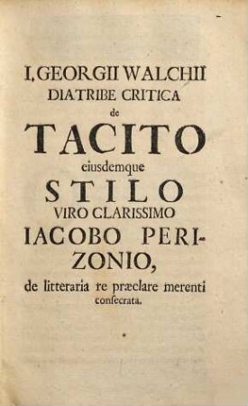 C. Cornelii Taciti opera : Cum Privilegio Regis Poloniae et Elector. Saxon.