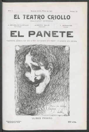 1911001200: El Panete : sainete lírico en un acto, dividido en tres cuadros, en prosa