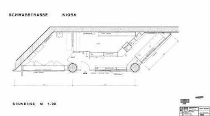 Stuttgart Schwabstraße: Grundriß Kiosk Nebengeb. Baulos 11