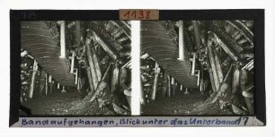 Schachtanlage Königsborn, Band aufgehangen, Blick unter das Unterband