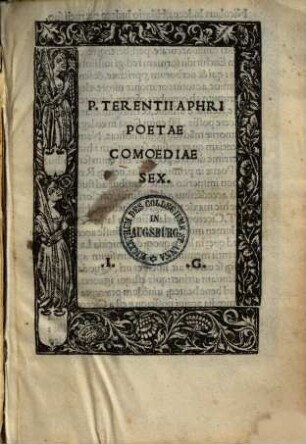 P. Terentii Aphri poetae Comoediae sex