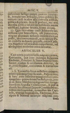 27-62, Articulus V.