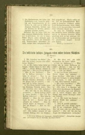 Du sollst kein falsches Zeugnis reden wider deinen Nächsten : (ein Entwurf)