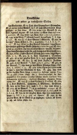 Druckfehler und andere zu verbessernde Stellen