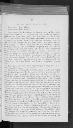 Sitzung vom 30. October 1883.