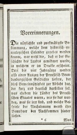 Vorerinnerungen.