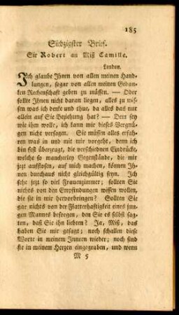 Siebzigster Brief. - Vier und siebzigster Brief.