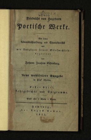 Th. 1: Lehrgedichte und Epigramme