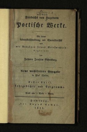Th. 1: Lehrgedichte und Epigramme
