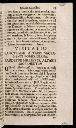 15-16, Visitatio Sanctissimi Altaris Sacramenti ...