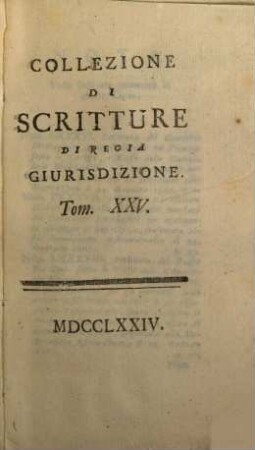 Collezione Di Scritture Di Regia Giurisdizione, 25