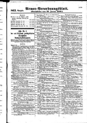 863.Ausgabe. Samstag, 22. Januar 1916