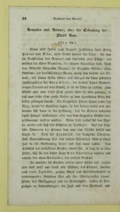 Romulus und Remus, oder die Erbauung der Stadt Rom