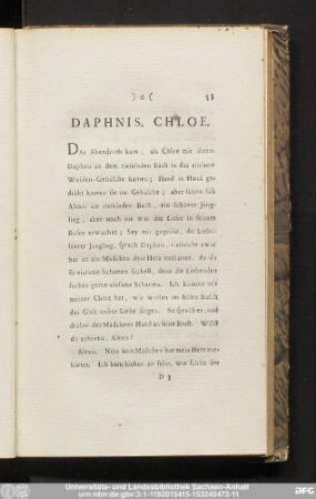 Daphnis. Chloe.