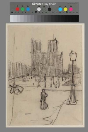 Fassade Notre-Dame (recto) Notre Dame von der Seine her gesehen (verso)