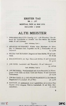 Alte Meister (Nr. 1-62)